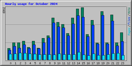 Hourly usage for October 2024