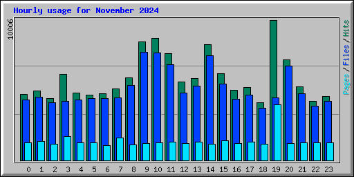 Hourly usage for November 2024