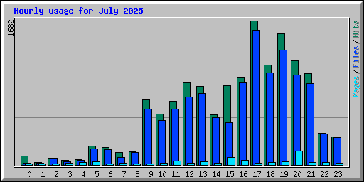 Hourly usage for July 2025