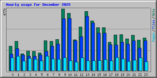 Hourly usage for December 2025